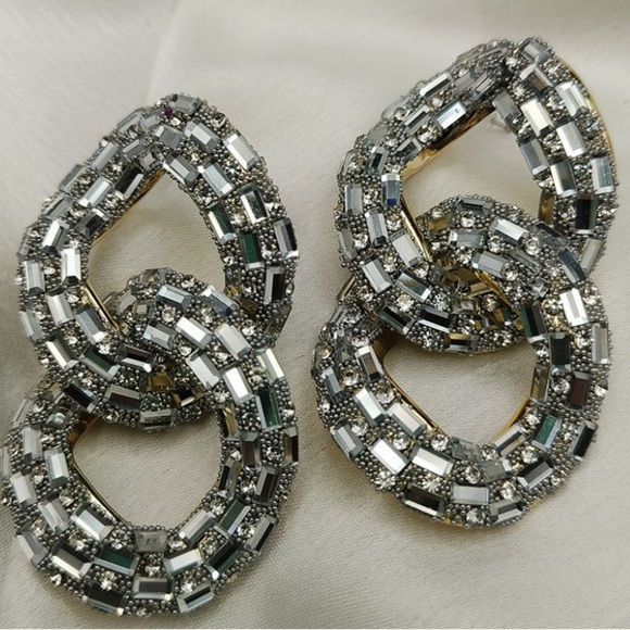 Tasha Two Tier Link Earrings - Picture 7 of 10